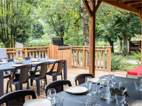 MOBILHOME 12 personnes - Cottage Privilège 6 Pièces 10/12 Personnes Climatisé + TV