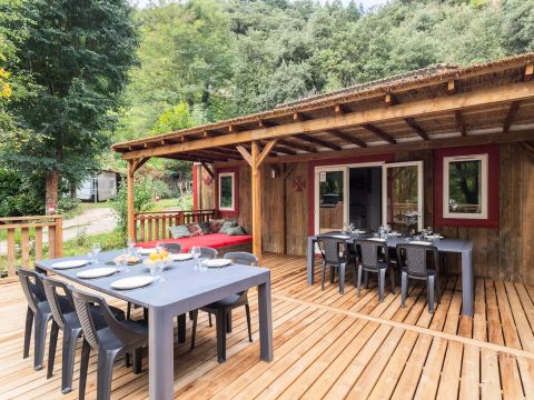 MOBILHOME 12 personnes - Cottage Privilège 6 Pièces 10/12 Personnes Climatisé + TV