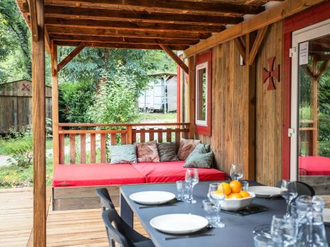 MOBILHOME 12 personnes - Cottage Privilège 6 Pièces 10/12 Personnes Climatisé + TV