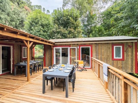 MOBILHOME 12 personnes - Cottage Privilège 6 Pièces 10/12 Personnes Climatisé + TV