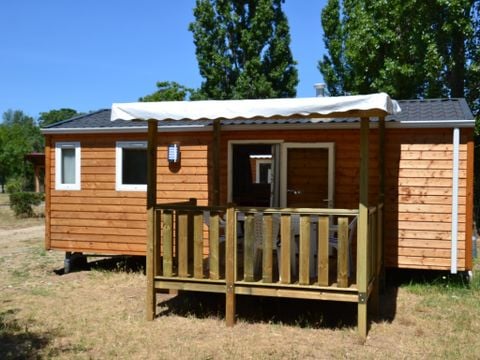 MOBILHOME 4 personnes - Mobil home Confort 2 chambres 28m² + terrasse 9m² + climatisation + TV 4 pers