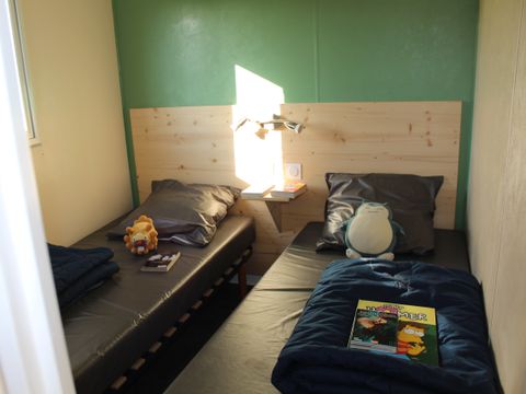MOBILHOME 4 personnes - Mobil home Confort 2 chambres 28m² + terrasse 9m² + climatisation + TV 4 pers