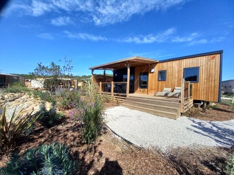 MOBILHOME 6 personnes - Mobil-home Premium 32 m² 3 chambres + terrasse 21m² + TV + LV + clim + plancha 6 pers