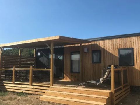 MOBILHOME 6 personnes - Mobil-home Premium 32 m² 3 chambres + terrasse 21m² + TV + LV + clim + plancha 6 pers