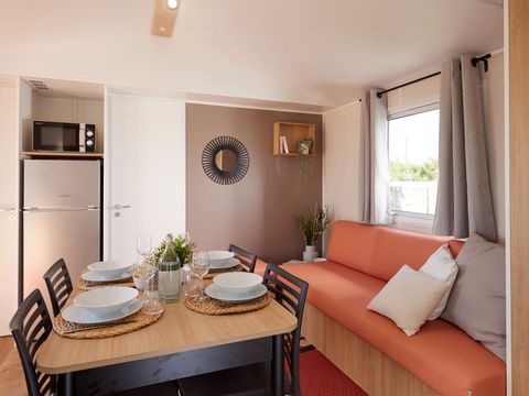 MOBILHOME 6 personnes - Homeflower Premium 35 m² 3 chambres + terrasse 21m² + TV + LV + Clim + Plancha 6 pers