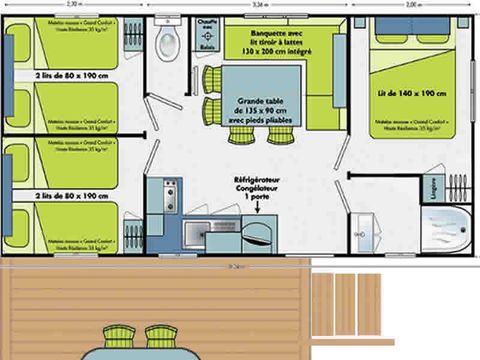 MOBILHOME 6 personnes - FRANTHEOR - RIVIERA 3