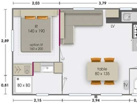 MOBILHOME 6 personnes - 3 chambres