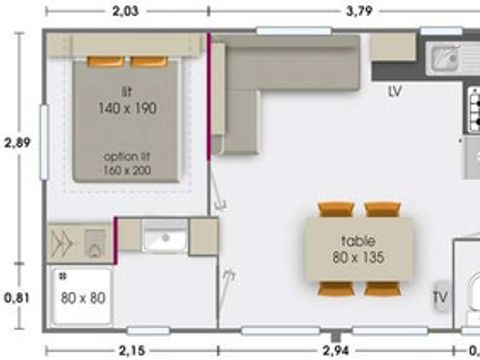 MOBILHOME 6 personnes - 3 chambres climatisé