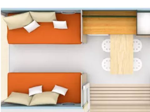 TENTE 4 personnes - Tente 2 trèfles 2 chambres - sans sanitaire