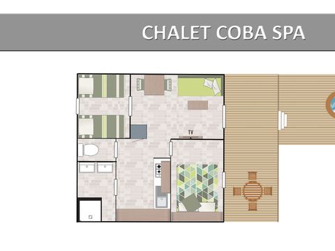 CHALET 4 personnes - CHALET COBA. CONFORT AVEC SPA