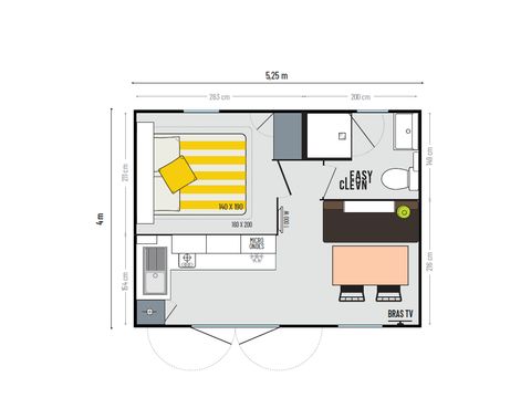MOBILHOME 2 personnes - SUNÊLIA PRESTIGE ORANGER - Nouveauté 2026