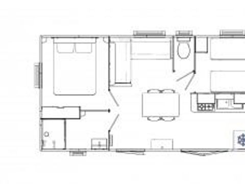 MOBILHOME 4 personnes - MH2 + climatisation 30 m²