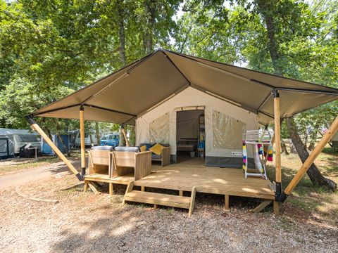 TENTE TOILE ET BOIS 5 personnes - Aminess Maravea - Tente Safari Confort