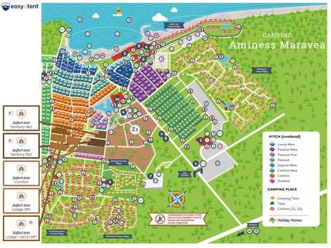 TENTE TOILE ET BOIS 6 personnes - Aminess Maravea - Tente Safari + sanitaires (6P)