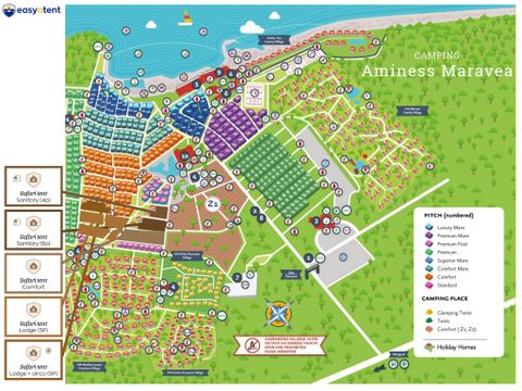 Tente en toile et en bois 6 personnes - Aminess Maravea - Tente Safari + sanitaires (6P)