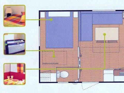 Mobilhome 4 personnes - PRIVILEGE 2 ch 29m²