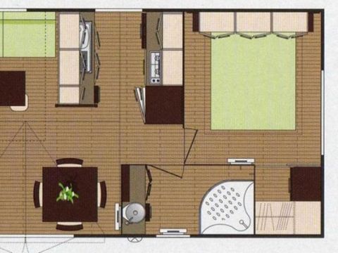 Mobilhome 4 personnes - PRIVILEGE 2 ch 35m²