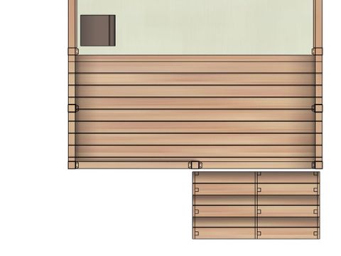 Tente en toile et en bois 2 personnes - Mini Lodge Tent