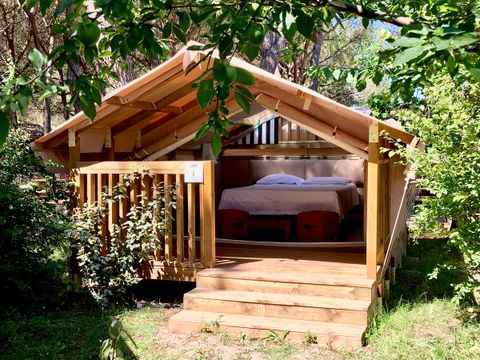 Tente en toile et en bois 2 personnes - Mini Lodge Tent