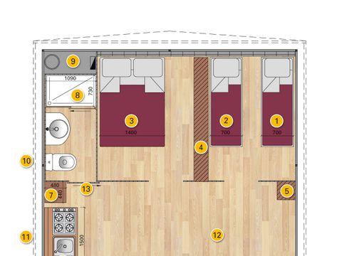 Tente en toile et en bois 5 personnes - Lodge Tent