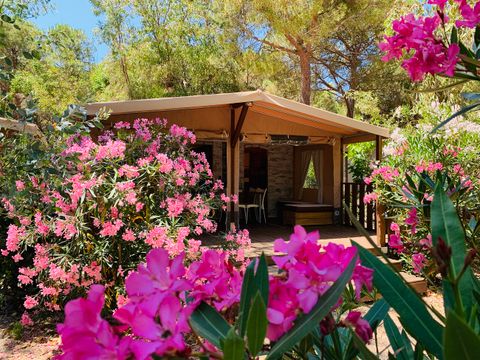 Tente en toile et en bois 5 personnes - Lodge Tent