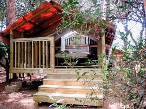 TENTE TOILE ET BOIS 2 personnes - Mini Lodge - sans sanitaire