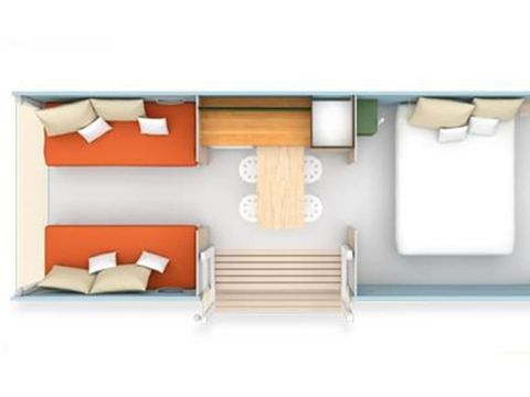 Tente 2 personnes - Cocosweet - 18m² - 2 chambres - Sans sanitaires - Prix inclus