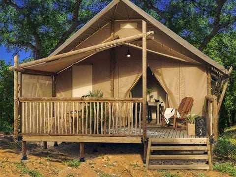 TENTE TOILE ET BOIS 4 personnes - Tente Lodge