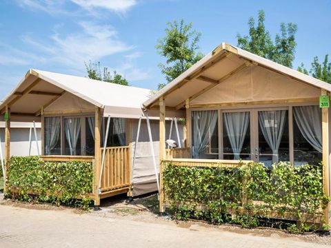 Tente en toile et en bois 2 personnes - SAFARI TENT