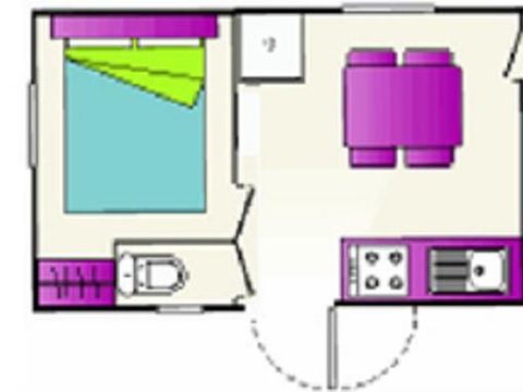 MOBILHOME 4 personnes - SUN ROLLER sans douche