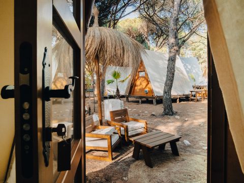 Tente en toile et en bois 2 personnes - Glamping Tipi Pinar