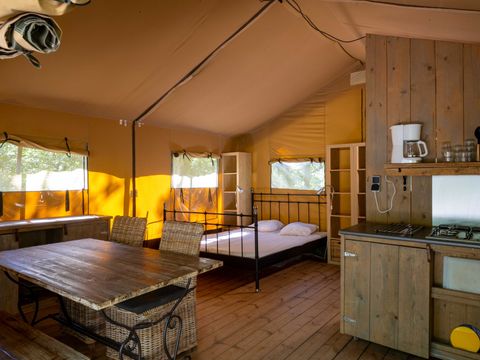 TENTE TOILE ET BOIS 5 personnes - Tente Lodge COMBARELLES 35m² sans sanitaire