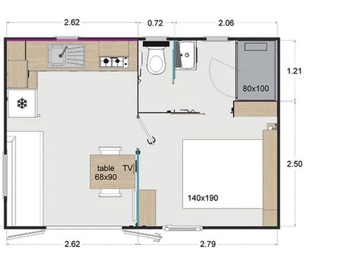 MOBILHOME 2 personnes - EGURRA