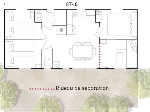 MOBILHOME 4 personnes - MH FAMILIA 6/7pers