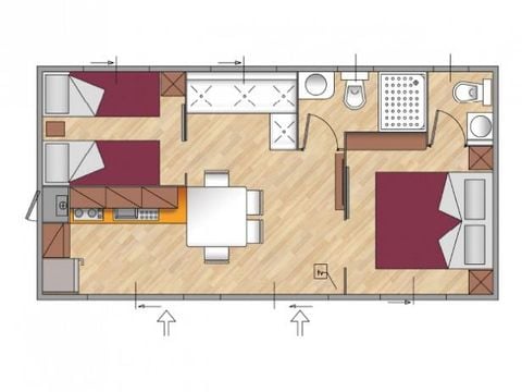 MOBILHOME 5 personnes - Elegance