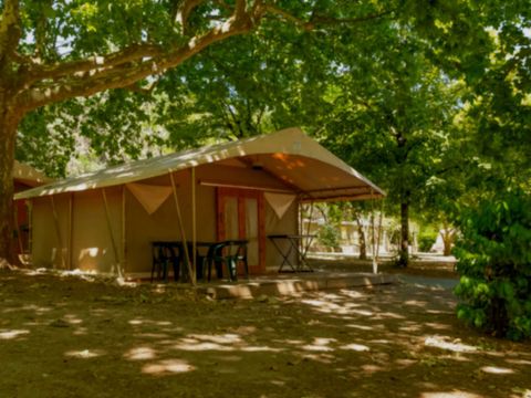 Tente en toile et en bois 6 personnes - Bungalow toilé 6p
