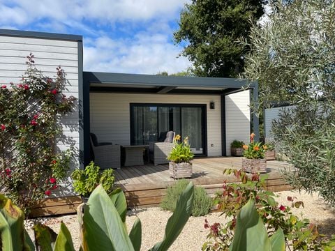 MOBILHOME 6 personnes - COSY ECOLODGE (DF17) 3CH - CLIM - PISCINE/JACUZZI - WIFI - 2 TERRASSES 6 pers