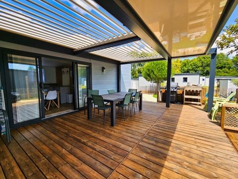 MOBILHOME 8 personnes - ECOLODGE FAMILIAL (DF31) 3CH - 2SDB - 2 TV - CLIM - WIFI - PISCINE/JACUZZI - 2 TERRASSES
