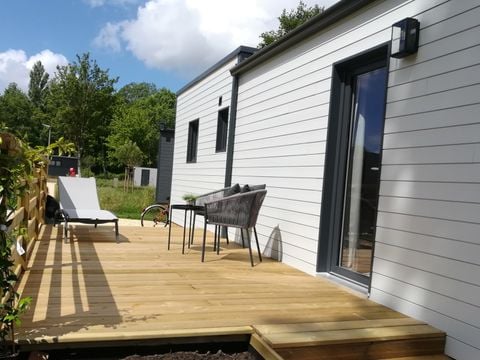 MOBILHOME 6 personnes - ECOLODGE AU CALME (DF20) 3 CH - 2 SDB - 2 TERRASSES - CLIM - WIFI 6 pers