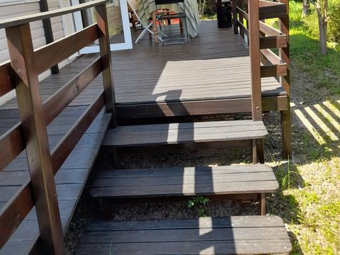 MOBILHOME 8 personnes - 001 (3 chambres, 2 salle d'eau) - Clim, TV, Lave-linge - Terrasse couverte