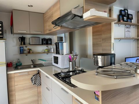 MOBILHOME 8 personnes - 010 (3 chambres, 2 salle d'eau) - Clim, TV, Lave-vaisselle - Terrasse couverte