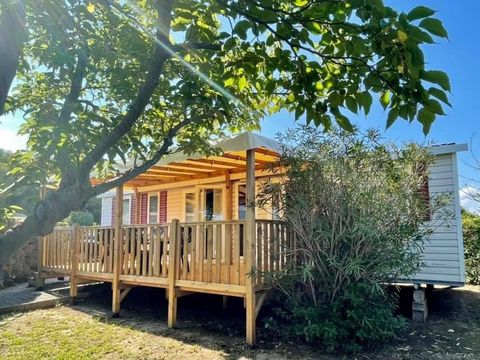 MOBILHOME 8 personnes - 010 (3 chambres, 2 salle d'eau) - Clim, TV, Lave-vaisselle - Terrasse couverte