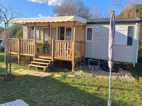 MOBILHOME 6 personnes - 009 (3 chambres, 2 salle d'eau) - Clim, TV, Lave-vaisselle - Terrasse couverte