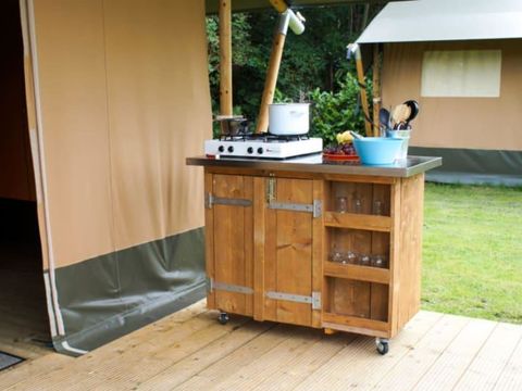 TENTE TOILE ET BOIS 6 personnes - Safaritent (sans sanitaires)