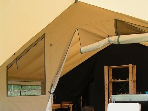 Tente en toile et en bois 5 personnes - Tente Confort - 2 chambres - sans sanitaire