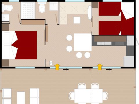 MOBILHOME 5 personnes - Maxicaravan ROCCA dimanche/dimanche