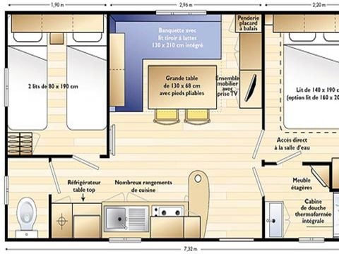 Mobilhome 6 personnes - COTTAGE (4OT)