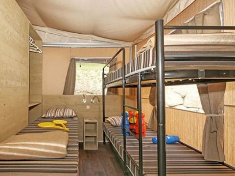 Tente en toile et en bois 5 personnes - Tente Super Lodge | 2 Ch. | 4/5 Pers. | 1 SDB