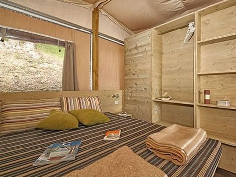 Tente en toile et en bois 5 personnes - Tente Super Lodge | 2 Ch. | 4/5 Pers. | 1 SDB