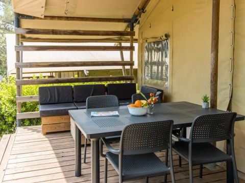Tente en toile et en bois 6 personnes - Tente Lodge Premium